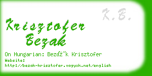 krisztofer bezak business card